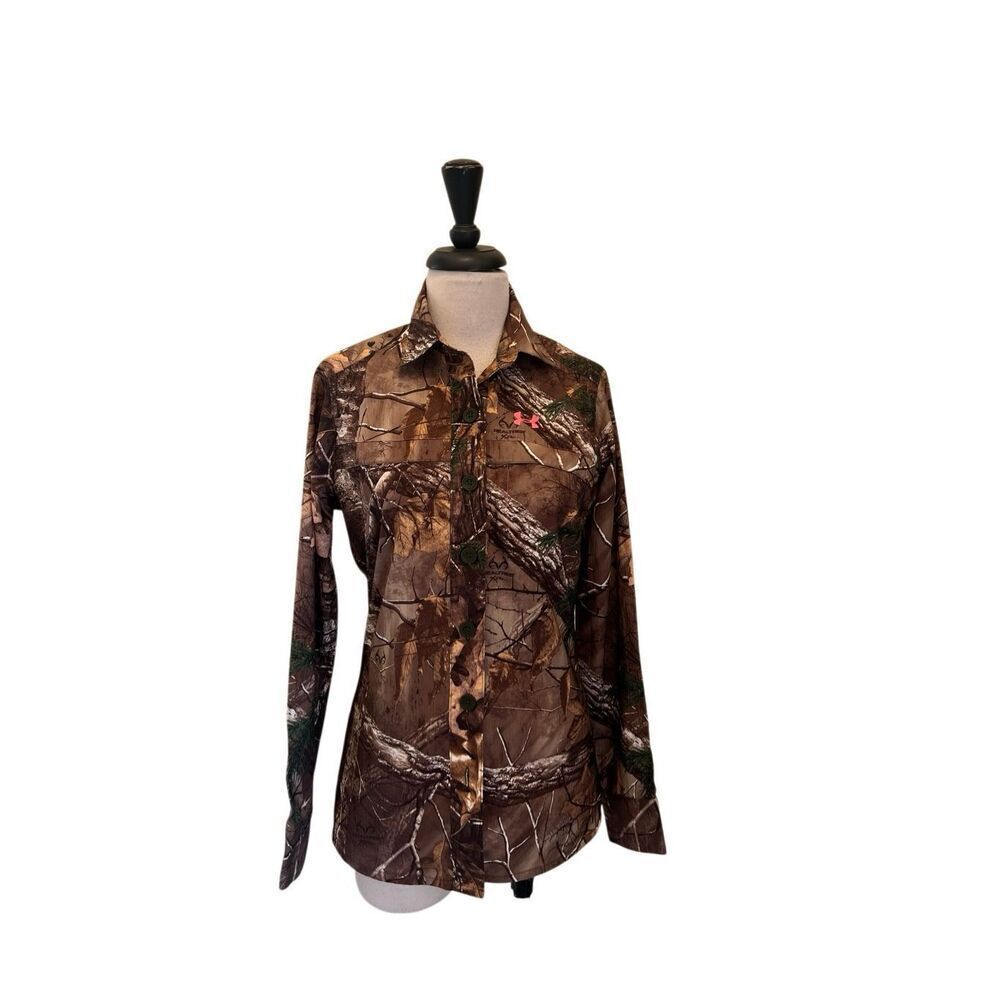 Under Armour Women's Realtree Camouflage Performance Field Hunting Shirt Small
